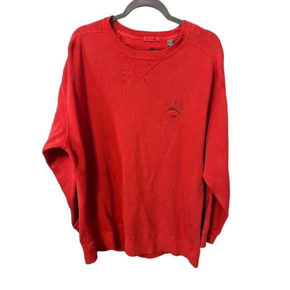 Tommy Bahana Other - Tommy Bahama Relax Large Embroidered Orange Crewneck Long Sleeve Sweatshirt‎